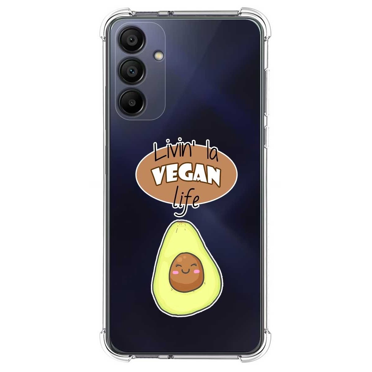 Funda Silicona Antigolpes para Samsung Galaxy A15 4G / 5G diseño Vegan Life Dibujos