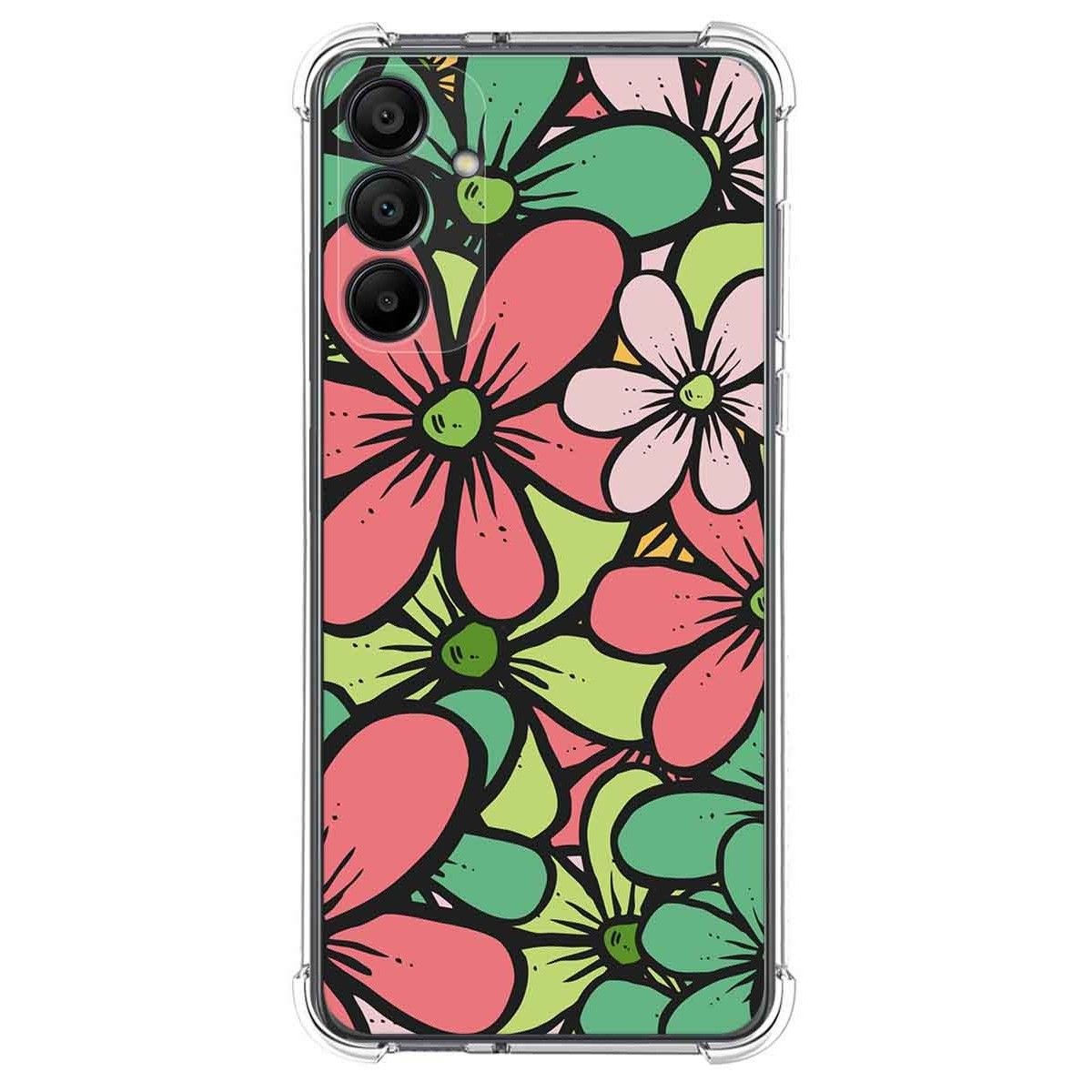 Funda Silicona Antigolpes para Samsung Galaxy A15 4G / 5G diseño Flores 02 Dibujos