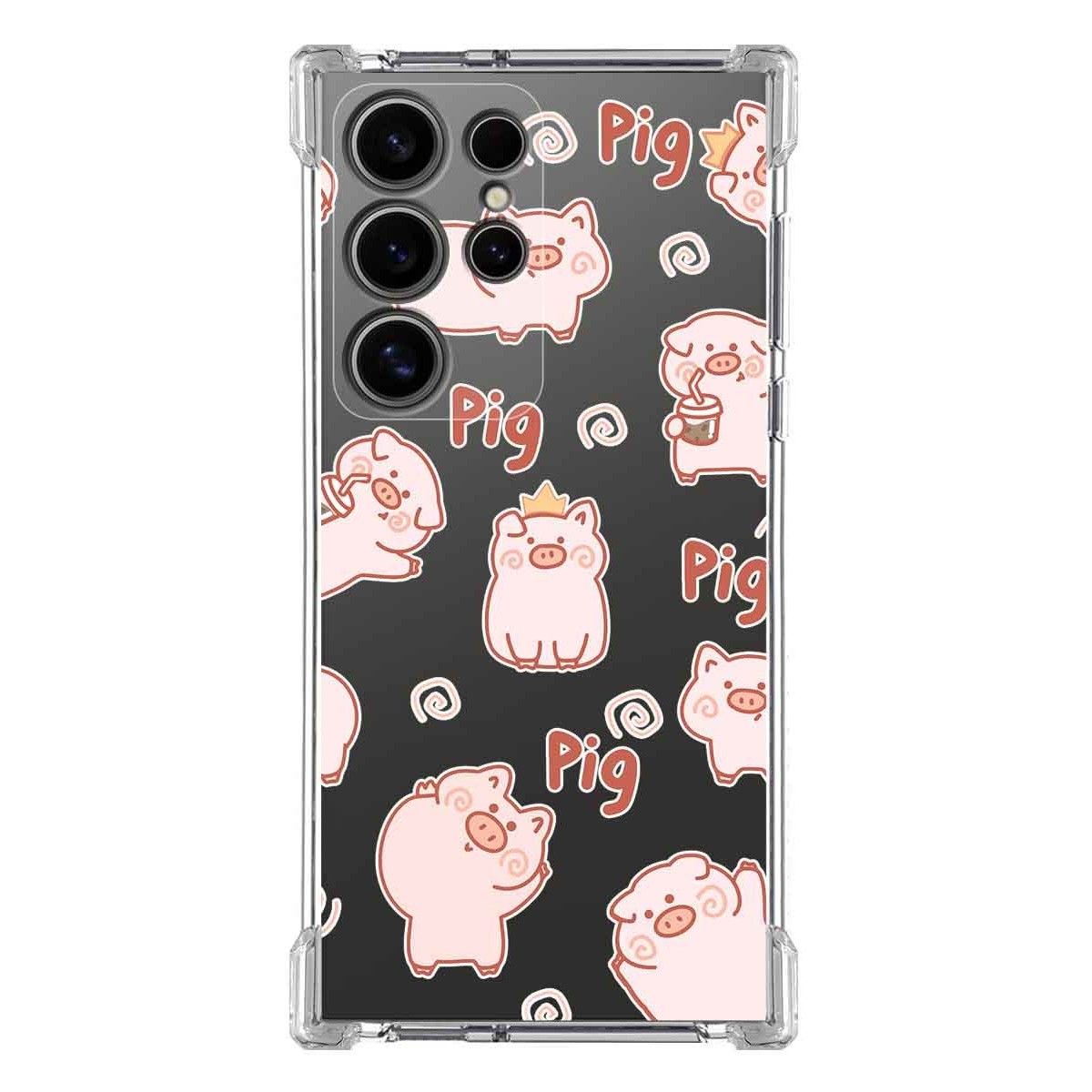 Funda Silicona Antigolpes para Samsung Galaxy S24 Ultra 5G diseño Cerdos Dibujos