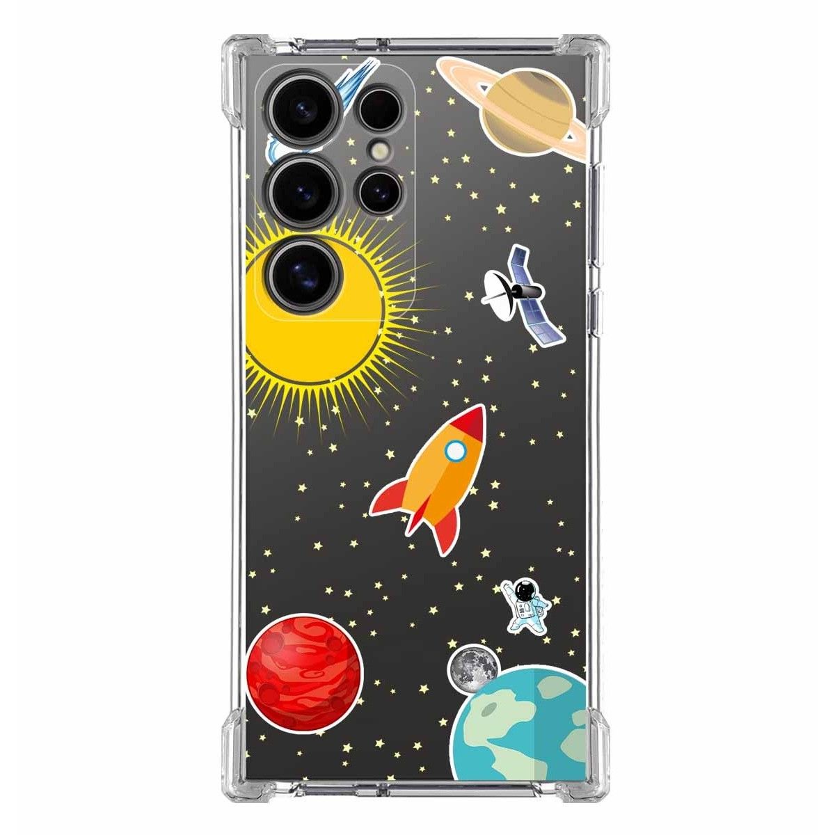 Funda Silicona Antigolpes para Samsung Galaxy S24 Ultra 5G diseño Espacio Dibujos