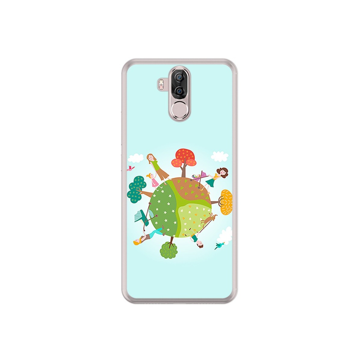 Funda Gel Tpu para Ulefone Power 3 / 3S Diseño Familia Dibujos