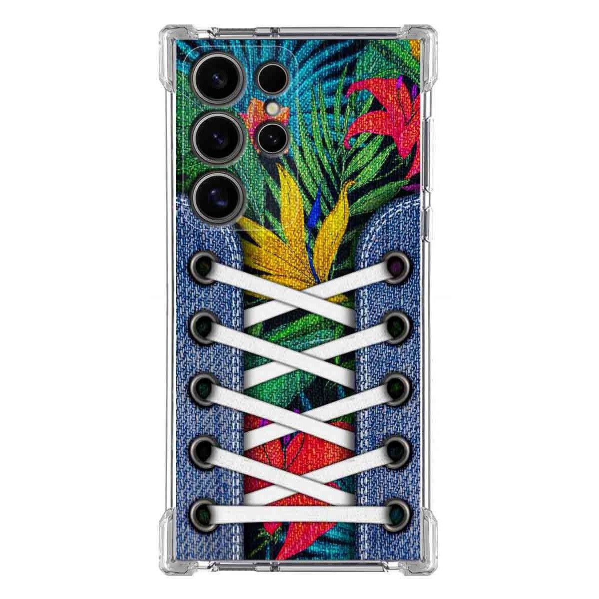 Funda Silicona Antigolpes para Samsung Galaxy S24 Ultra 5G diseño Zapatillas 12 Dibujos