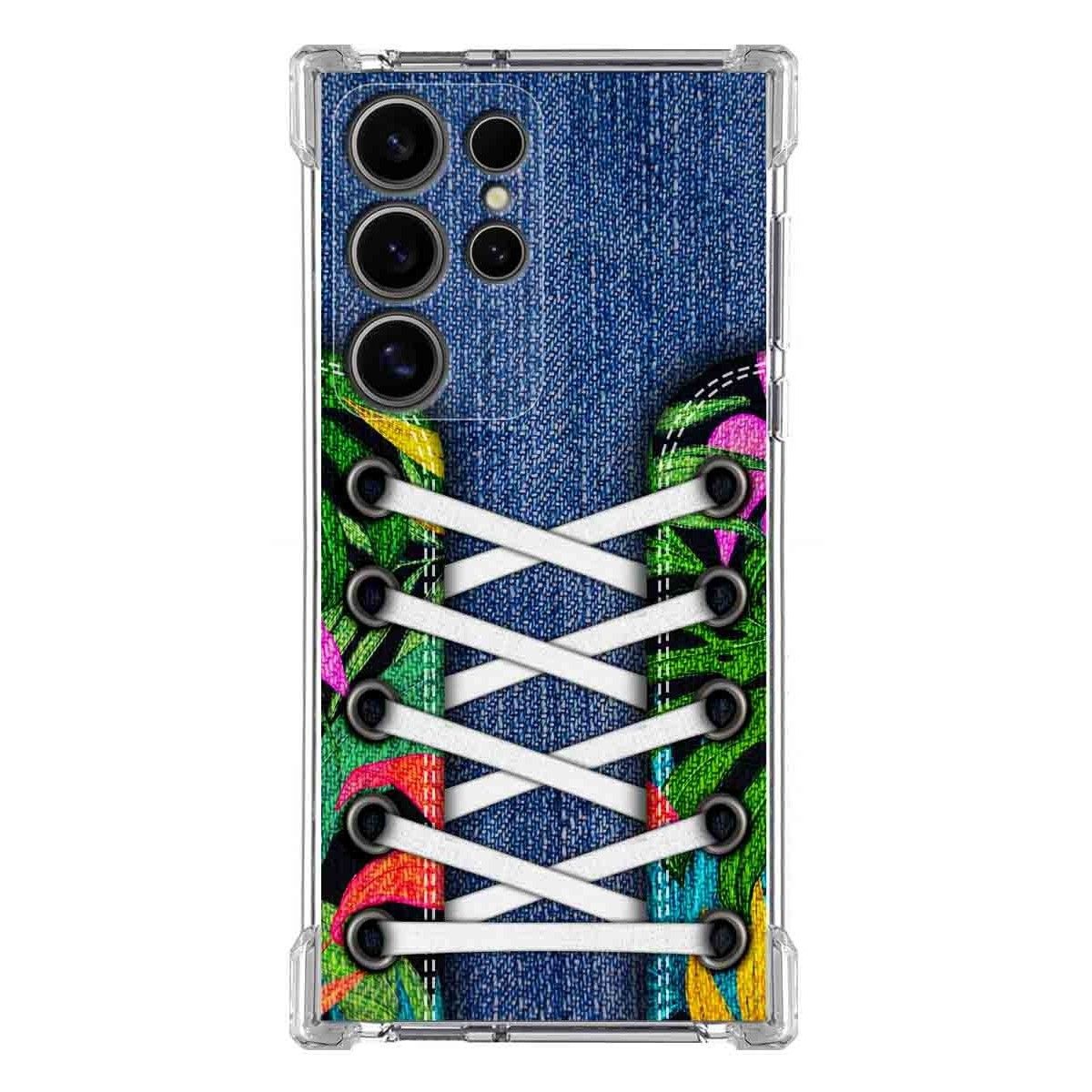 Funda Silicona Antigolpes para Samsung Galaxy S24 Ultra 5G diseño Zapatillas 13 Dibujos