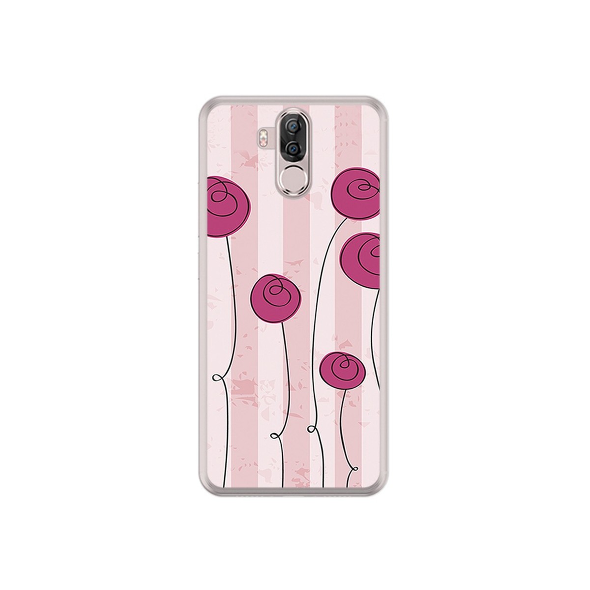 Funda Gel Tpu para Ulefone Power 3 / 3S Diseño Flores Vintage Dibujos