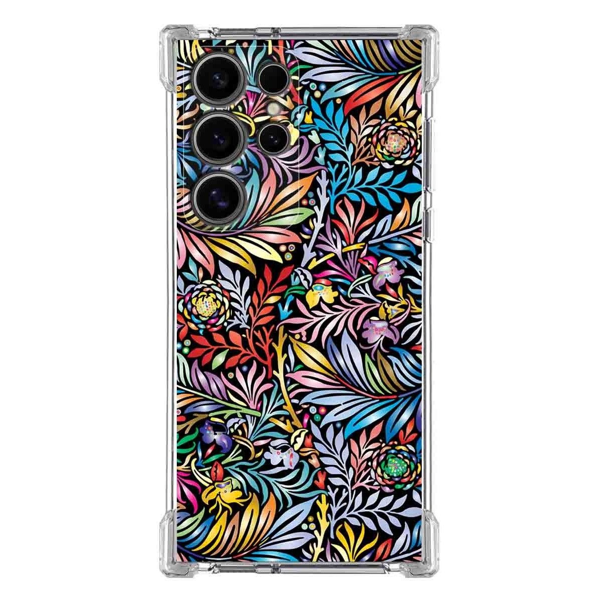 Funda Silicona Antigolpes para Samsung Galaxy S24 Ultra 5G diseño Flores 04 Dibujos