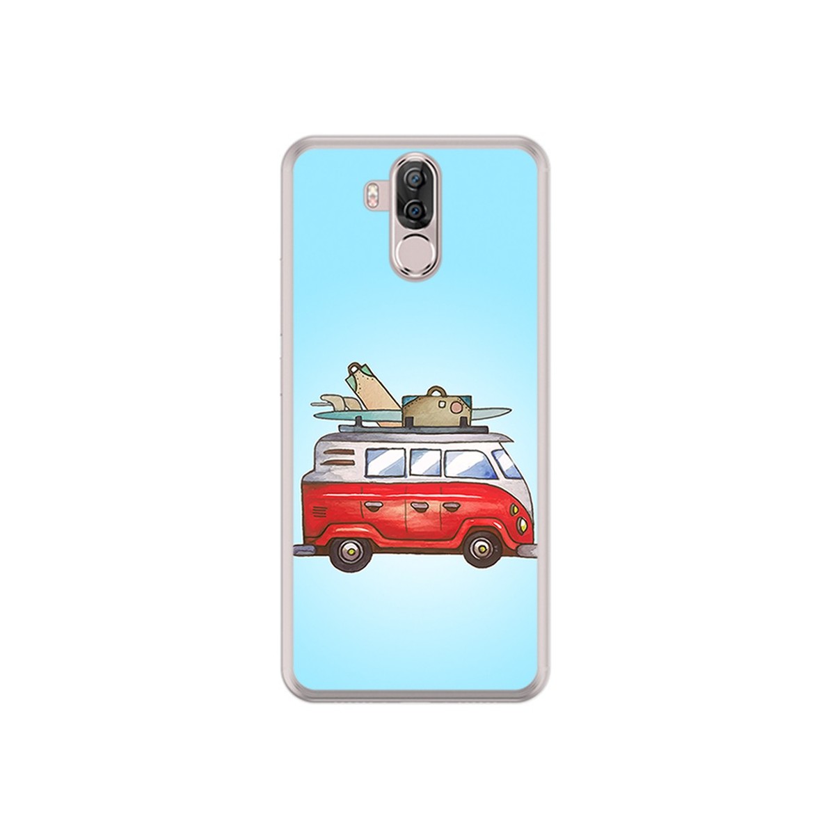 Funda Gel Tpu para Ulefone Power 3 / 3S Diseño Furgoneta Dibujos