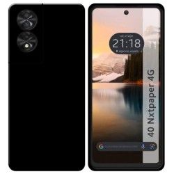 Funda Silicona Gel TPU Negra para TCL 40 NXTPAPER
