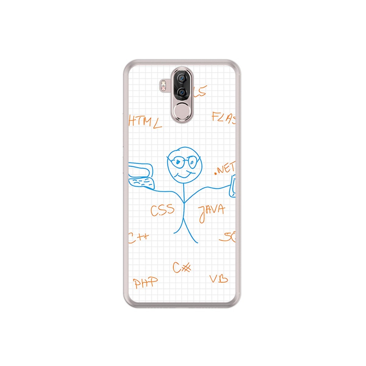 Funda Gel Tpu para Ulefone Power 3 / 3S Diseño Informatico Dibujos