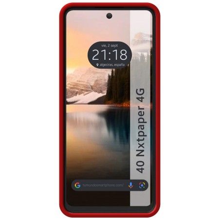 Funda Silicona Líquida Ultra Suave para TCL 40 NXTPAPER color Roja