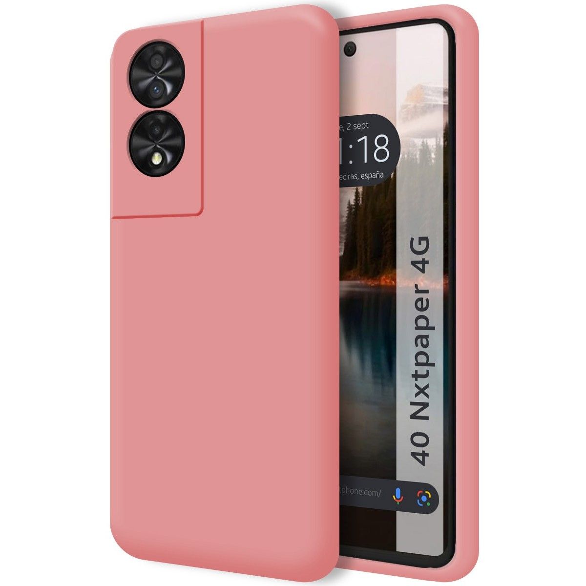 Funda Silicona Líquida Ultra Suave para TCL 40 NXTPAPER color Rosa