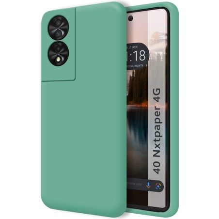 Funda Silicona Líquida Ultra Suave para TCL 40 NXTPAPER color Verde