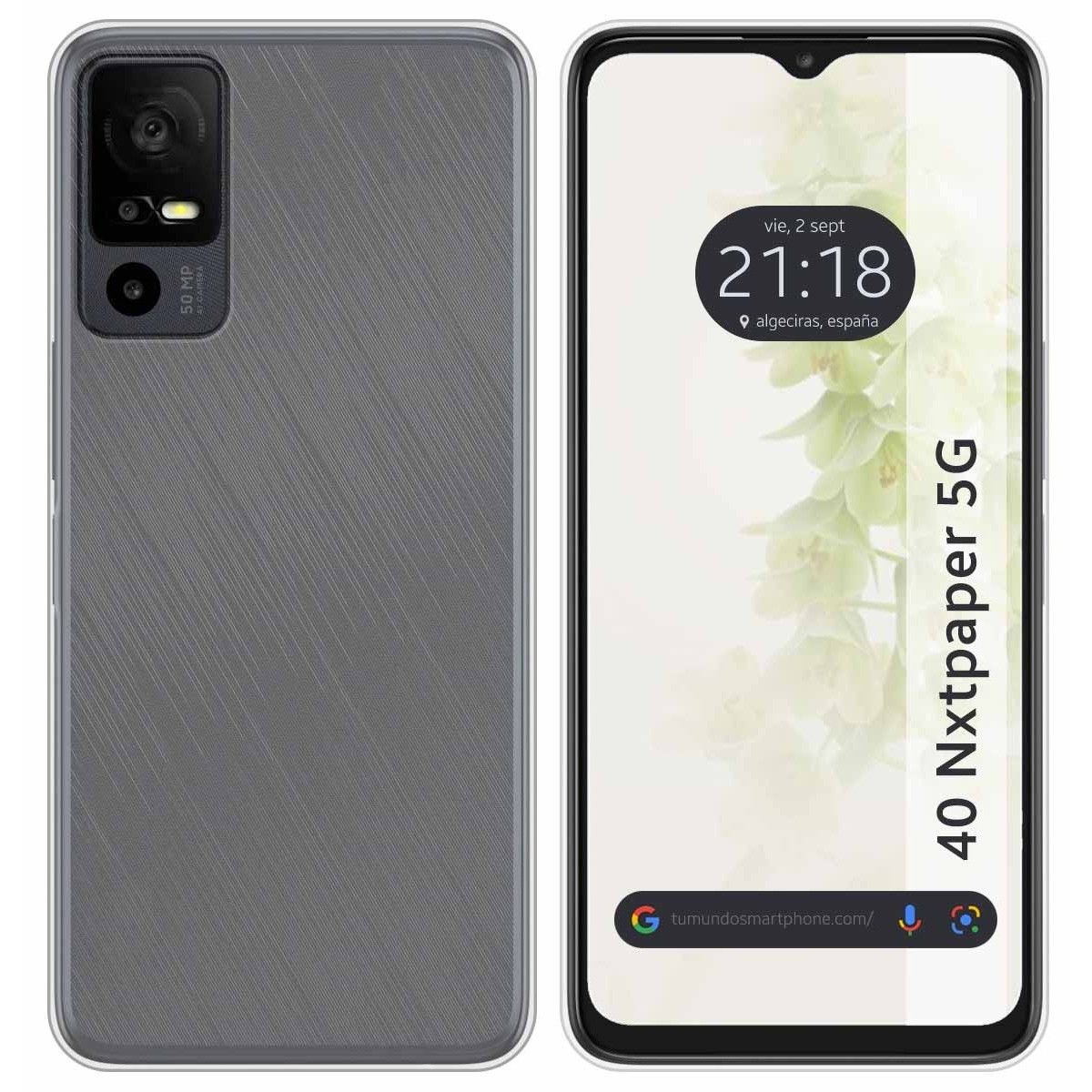 Funda Silicona Gel TPU Transparente para TCL 40 NXTPAPER 5G