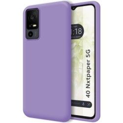 Funda Silicona Líquida Ultra Suave para TCL 40 NXTPAPER 5G color Morada