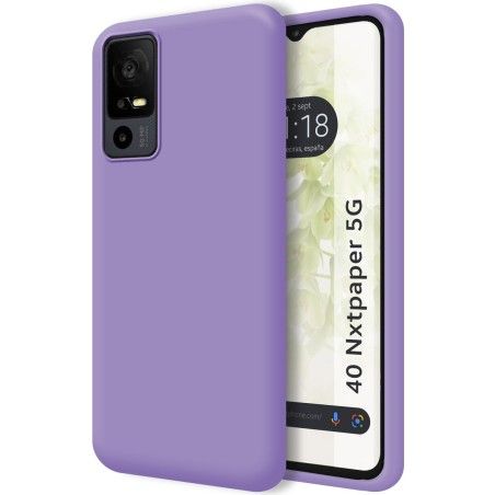 Funda Silicona Líquida Ultra Suave para TCL 40 NXTPAPER 5G color Morada