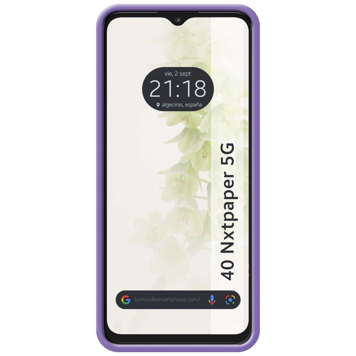 Funda Silicona Líquida Ultra Suave para TCL 40 NXTPAPER 5G color Morada