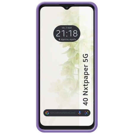 Funda Silicona Líquida Ultra Suave para TCL 40 NXTPAPER 5G color Morada