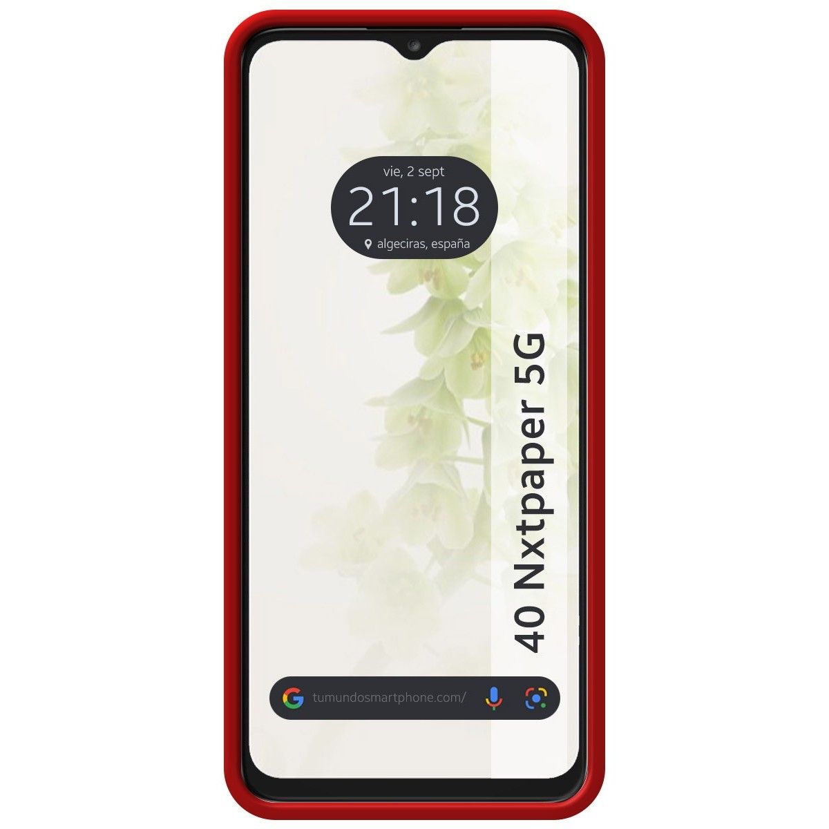 Funda Silicona Líquida Ultra Suave para TCL 40 NXTPAPER 5G color Roja