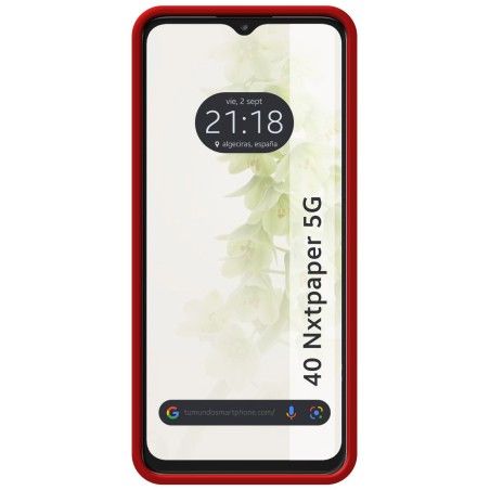 Funda Silicona Líquida Ultra Suave para TCL 40 NXTPAPER 5G color Roja
