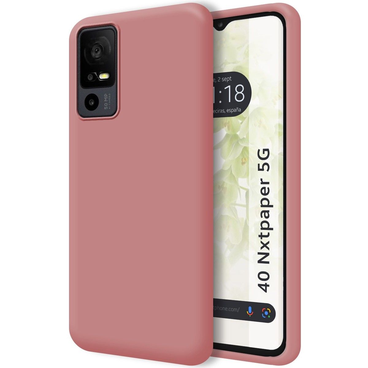 Funda Silicona Líquida Ultra Suave para TCL 40 NXTPAPER 5G color Rosa