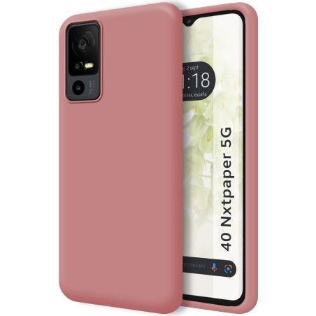 Funda Silicona Líquida Ultra Suave para TCL 40 NXTPAPER 5G color Rosa