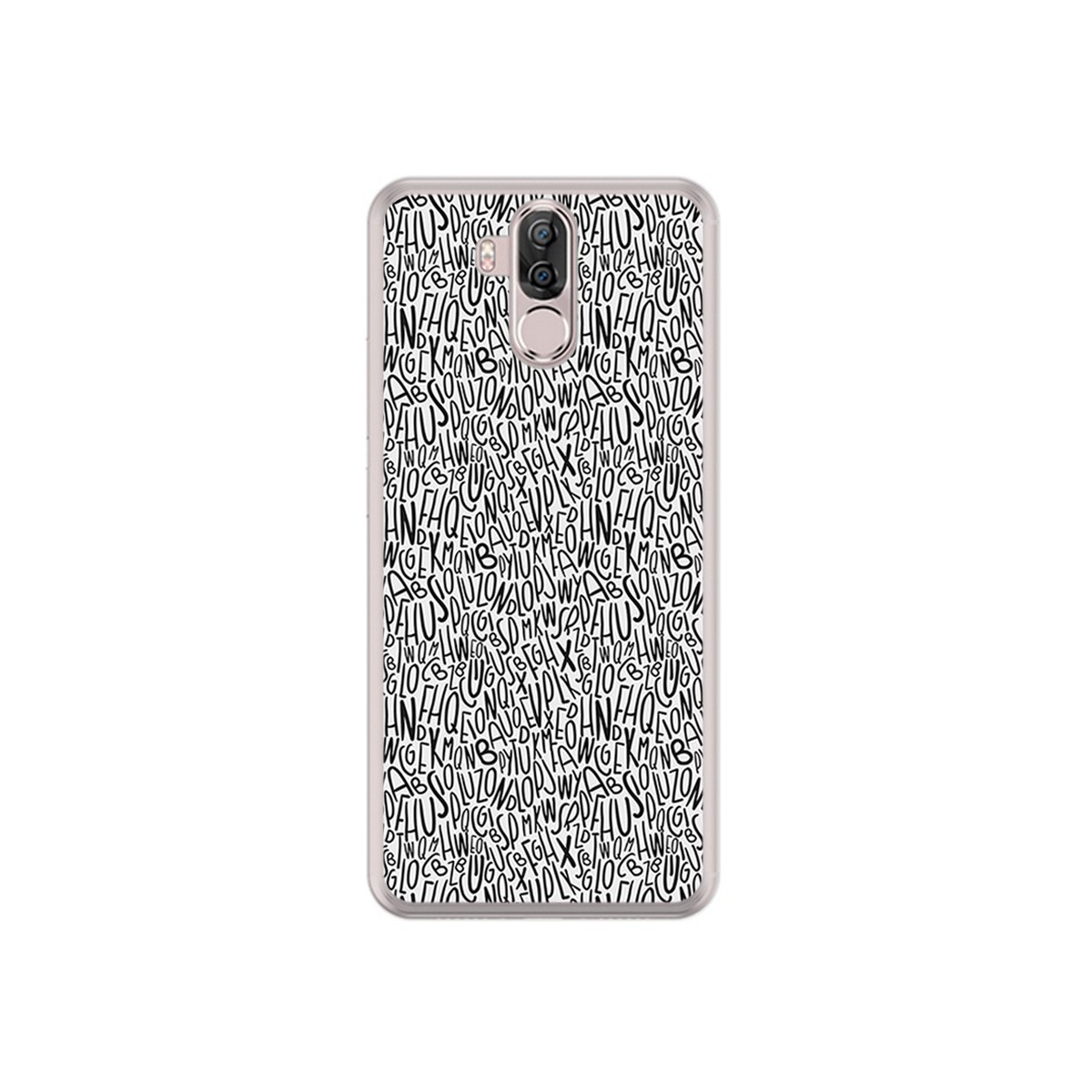 Funda Gel Tpu para Ulefone Power 3 / 3S Diseño Letras Dibujos
