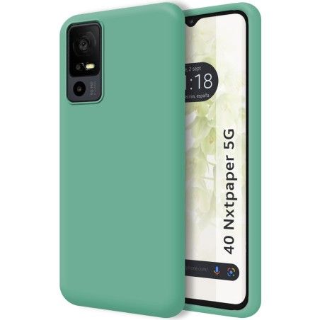 Funda Silicona Líquida Ultra Suave para TCL 40 NXTPAPER 5G color Verde