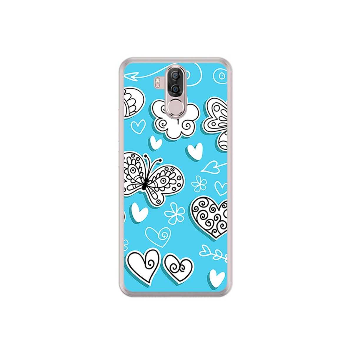 Funda Gel Tpu para Ulefone Power 3 / 3S Diseño Mariposas Dibujos