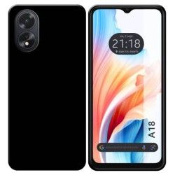 Funda Silicona Gel TPU Negra para Oppo A18