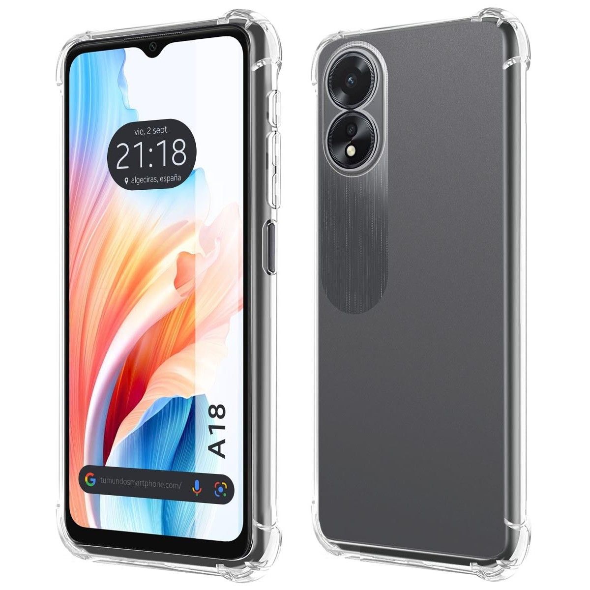 Funda Silicona Antigolpes Transparente para Oppo A18