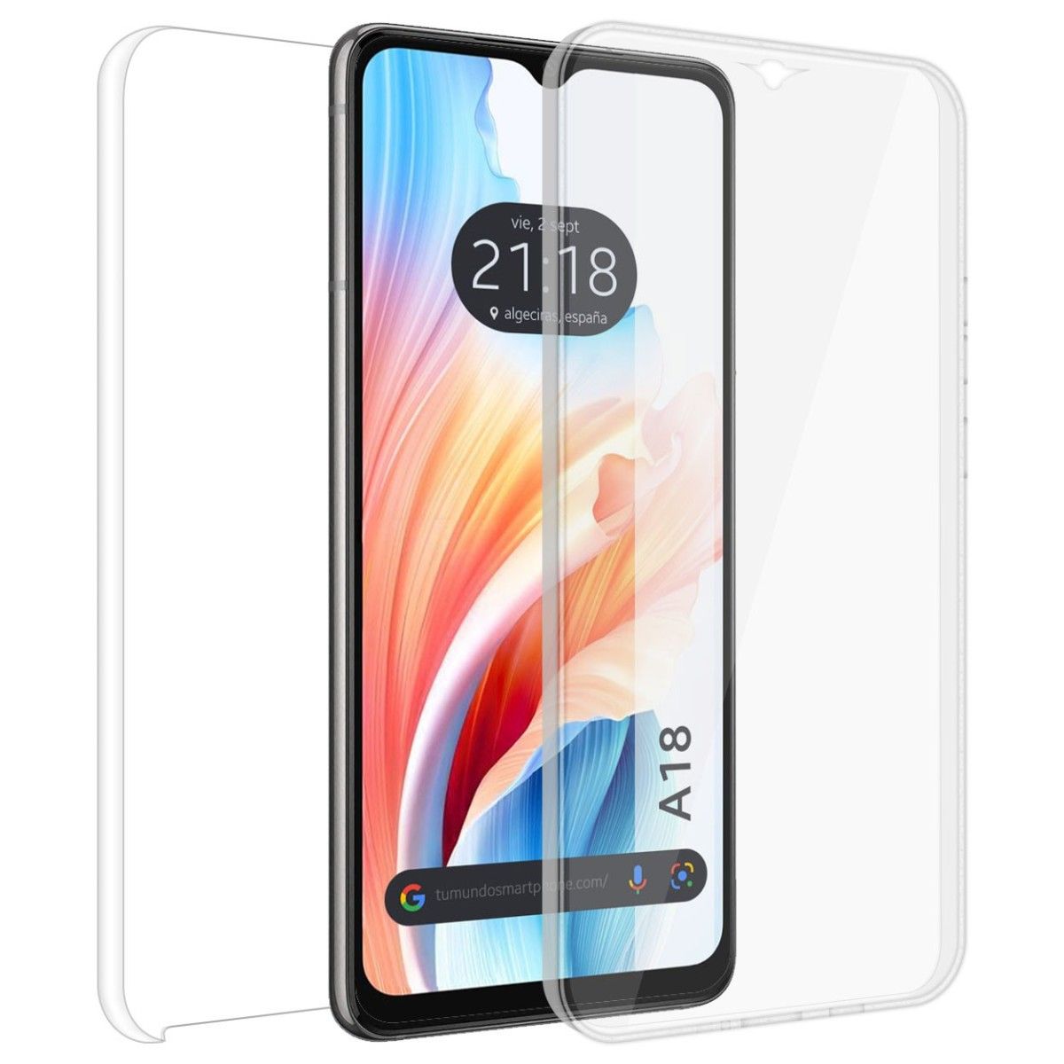 Funda Doble Transparente Pc + TPU Full Body 360 para Oppo A18