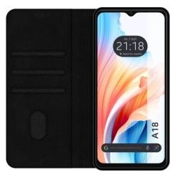 Funda Libro de Polipiel con Tarjetero para para Oppo A18 Color Negra 2