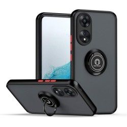 Funda Mate con Borde Negro y Anillo Giratorio 360 para Oppo A18