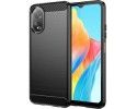 Funda Gel TPU Tipo Carbon Negra para Oppo A18