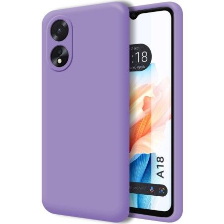 Funda Silicona Líquida Ultra Suave para Oppo A18 Color Morada