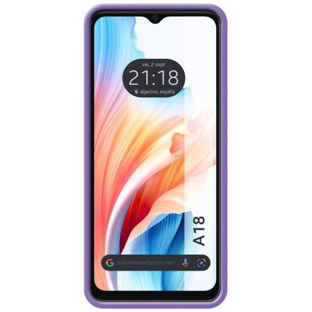 Funda Silicona Líquida Ultra Suave para Oppo A18 Color Morada