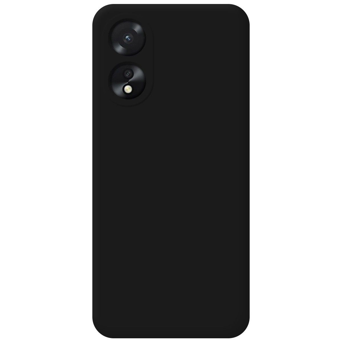 Funda Silicona Líquida Ultra Suave para Oppo A18 Color Negra
