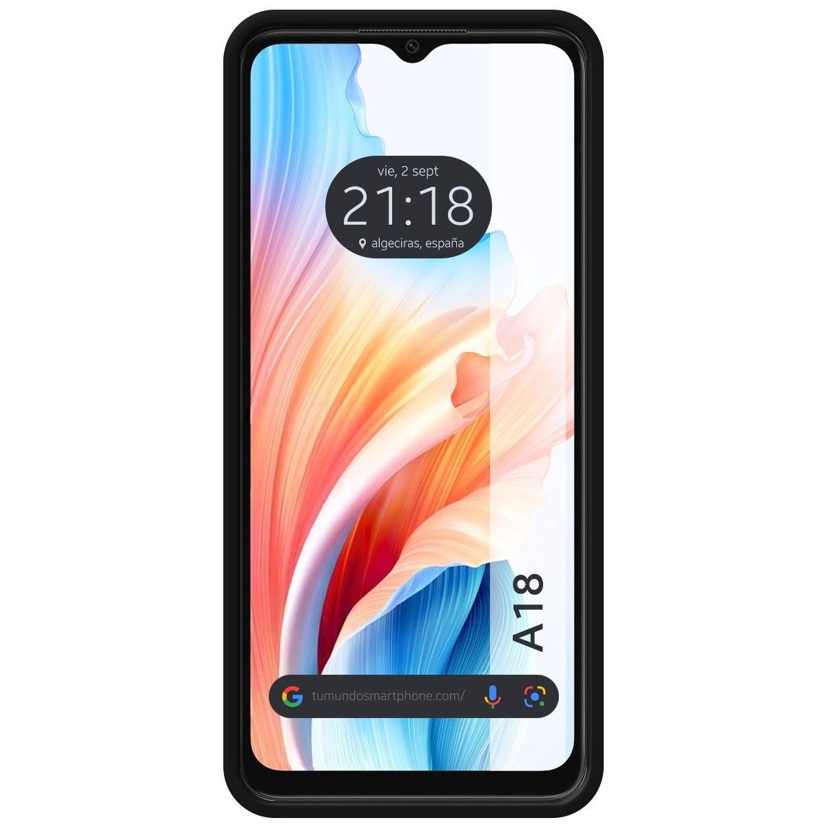Funda Silicona Líquida Ultra Suave para Oppo A18 Color Negra