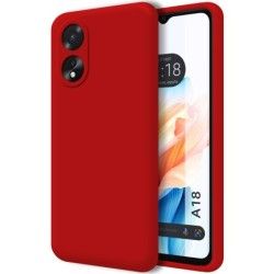 Funda Silicona Líquida Ultra Suave para Oppo A18 Color Roja