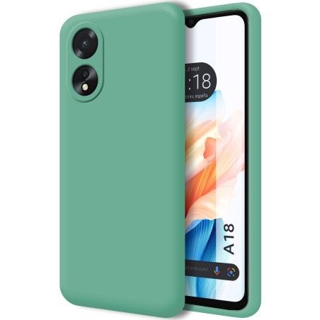 Funda Silicona Líquida Ultra Suave para Oppo A18 Color Verde