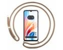 Funda Colgante Transparente para Oppo A18 con Cordon Camel