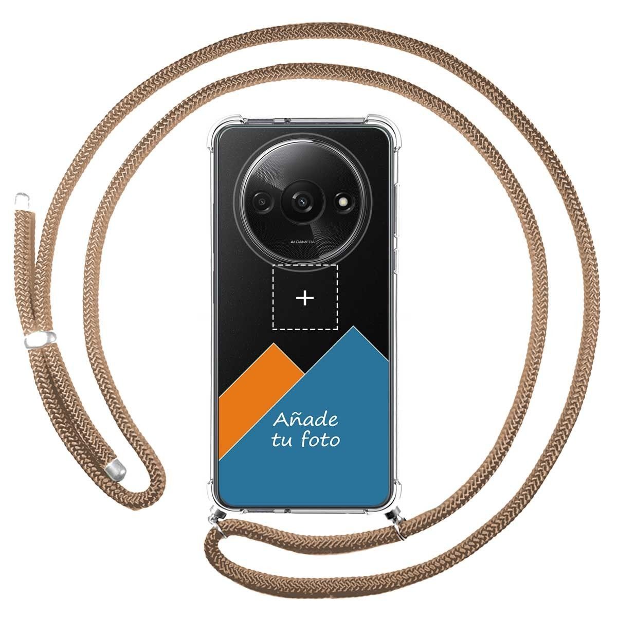 Personaliza tu Funda Colgante Transparente para Xiaomi Redmi A3 con Cordon Camel Dibujo Personalizada