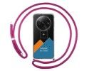 Personaliza tu Funda Colgante Transparente para Xiaomi Redmi A3 con Cordon Rosa Fucsia Dibujo Personalizada