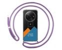 Personaliza tu Funda Colgante Transparente para Xiaomi Redmi A3 con Cordon Morado Dibujo Personalizada