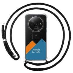 Personaliza tu Funda Colgante Transparente para Xiaomi Redmi A3 con Cordon Negro Dibujo Personalizada