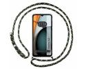 Funda Colgante Transparente para Xiaomi Redmi A3 con Cordon Verde / Dorado