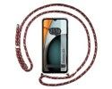 Funda Colgante Transparente para Xiaomi Redmi A3 con Cordon Rosa / Dorado
