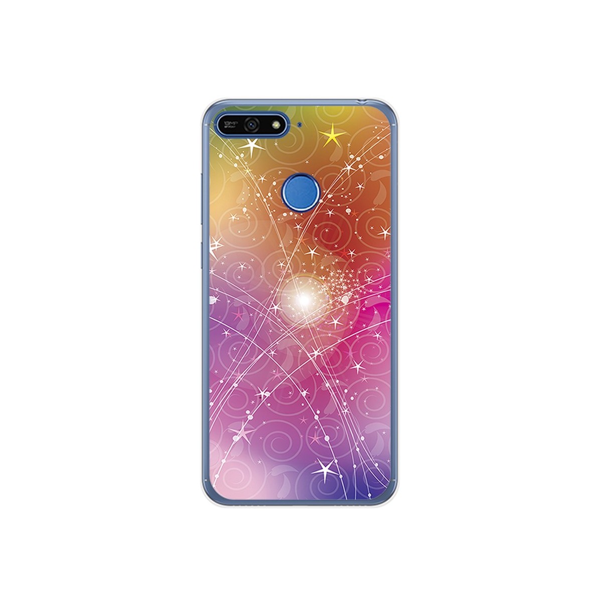 Funda Gel Tpu para Huawei Honor 7A / Y6 2018 Diseño Abstracto Dibujos