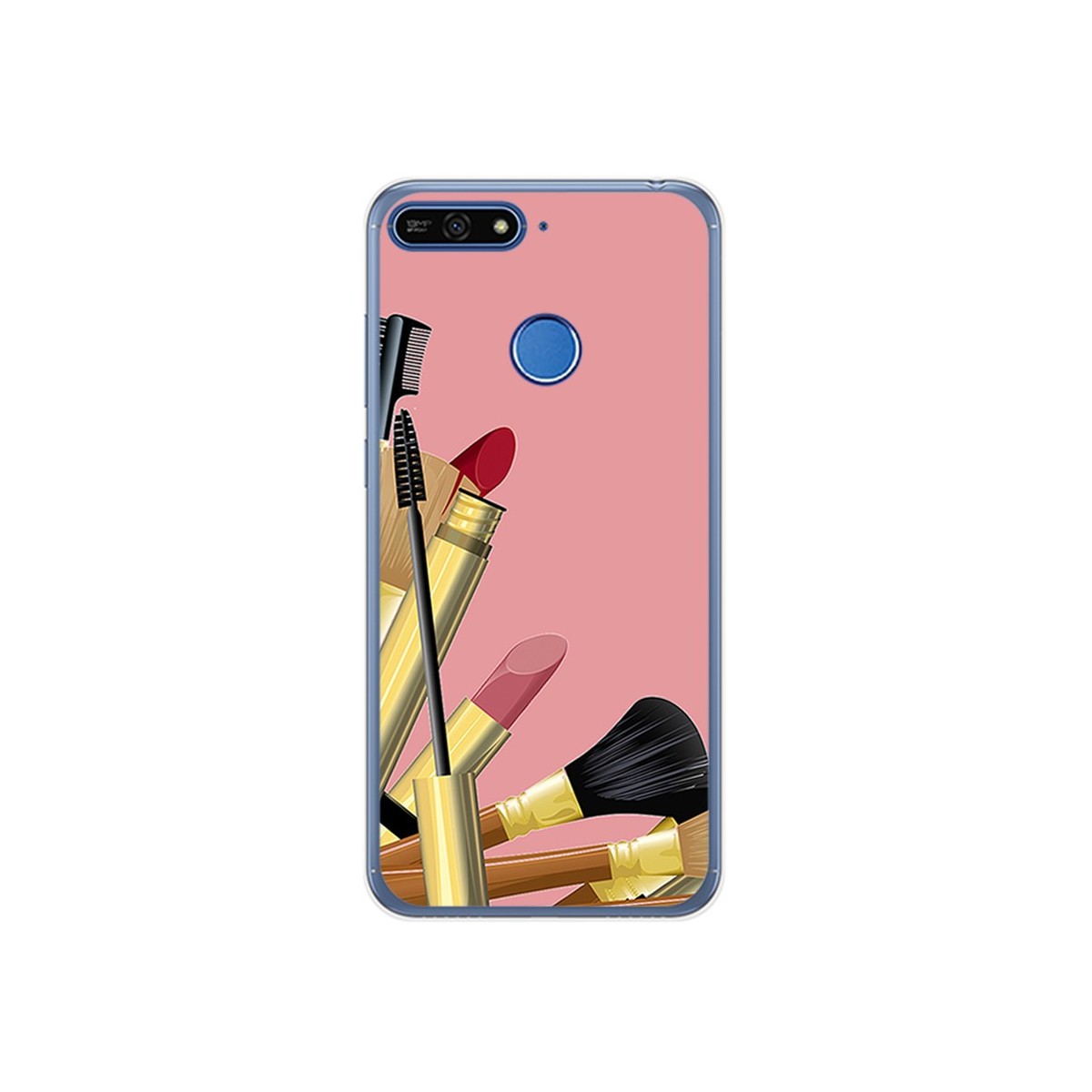 Funda Gel Tpu para Huawei Honor 7A / Y6 2018 Diseño Brochas Dibujos
