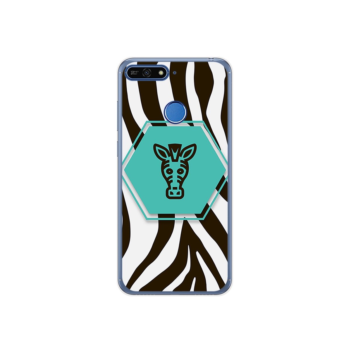 Funda Gel Tpu para Huawei Honor 7A / Y6 2018 Diseño Cebra Dibujos