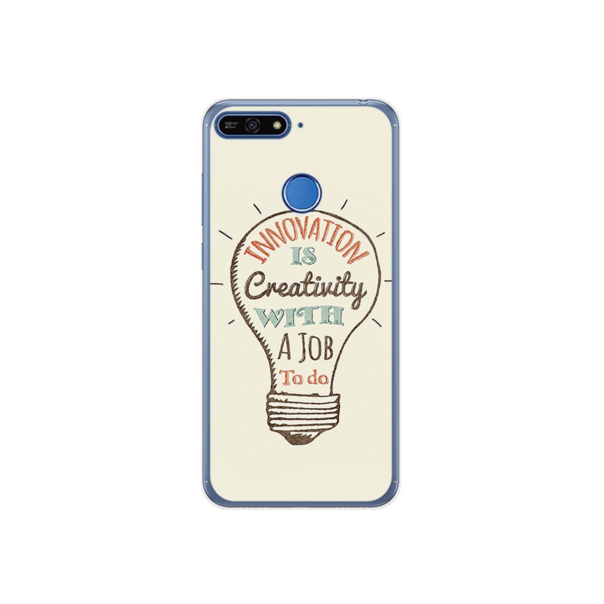 Funda Gel Tpu para Huawei Honor 7A / Y6 2018 Diseño Creativity Dibujos